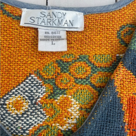 Sandy Starkman Multicolor Knit Vest with Fringe - Picture 4 of 6